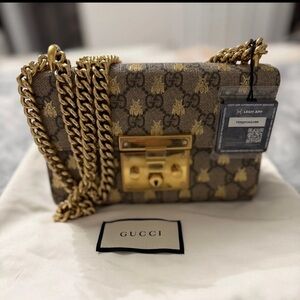 Gucci Padlock Small GG Supreme Shoulder Bag - with COA & Dust Bag